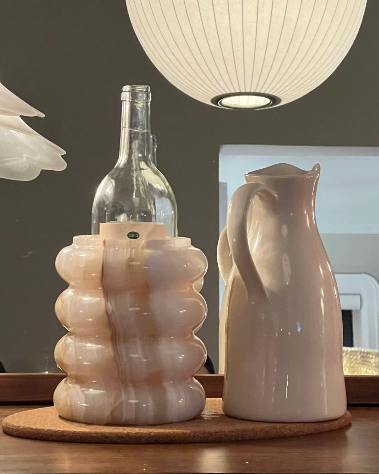 Bubble Vase in White Onyx