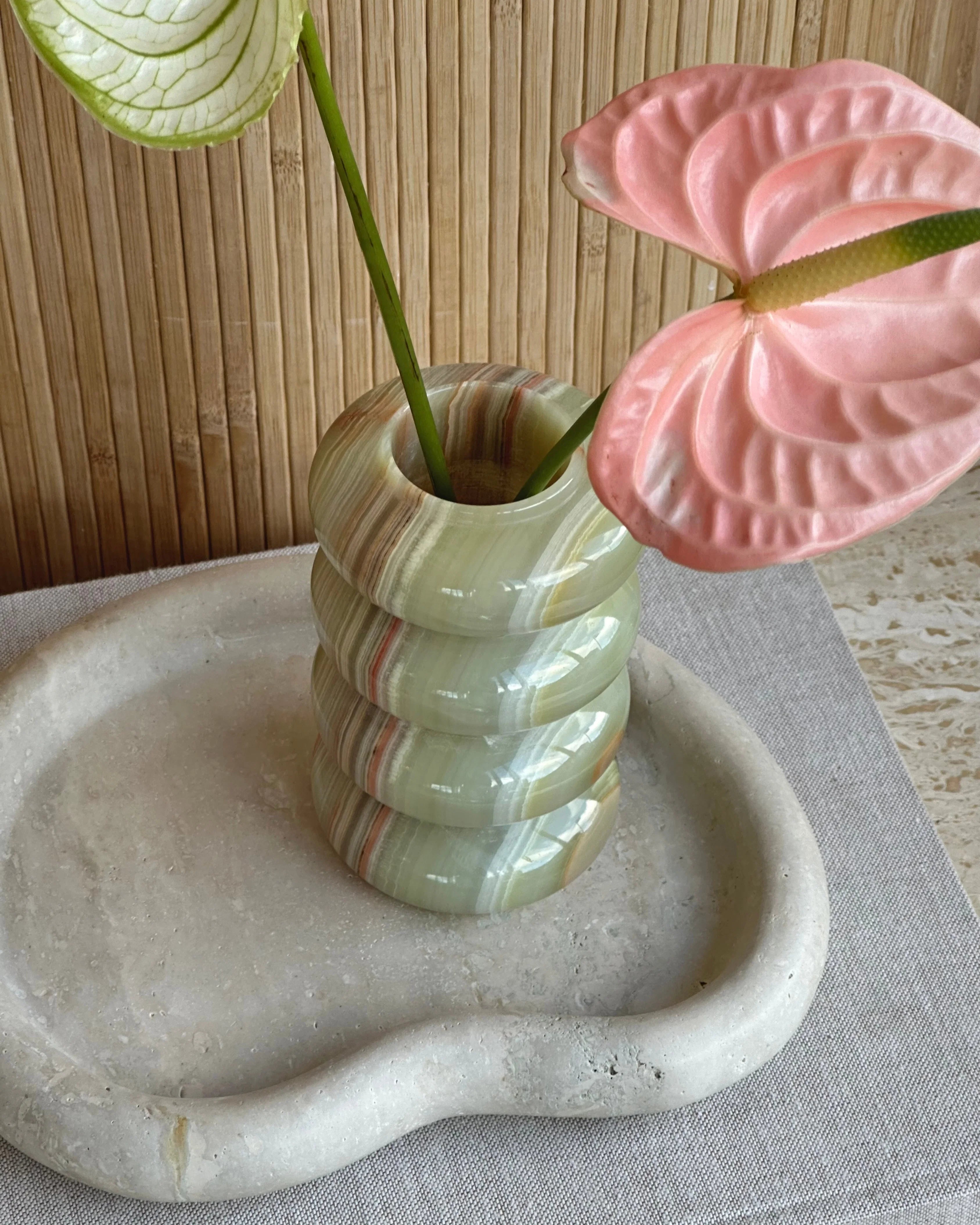 Mini Bubble Vase Light Green Onyx