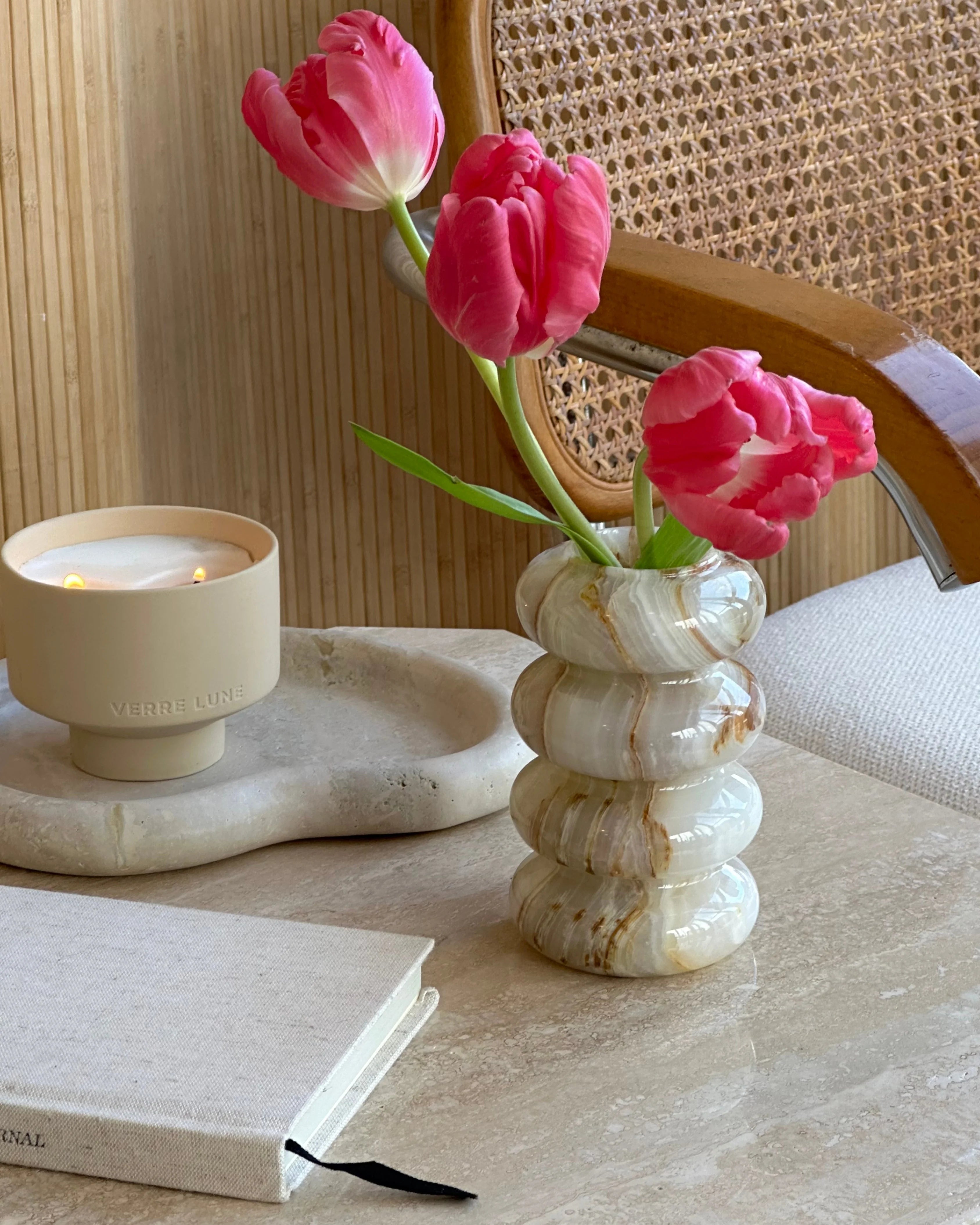 Mini Bubble Vase White Onyx
