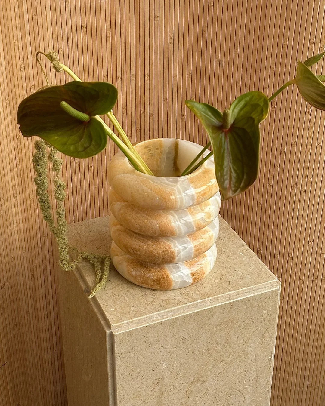 The Bubble Vessel Honey Alabaster