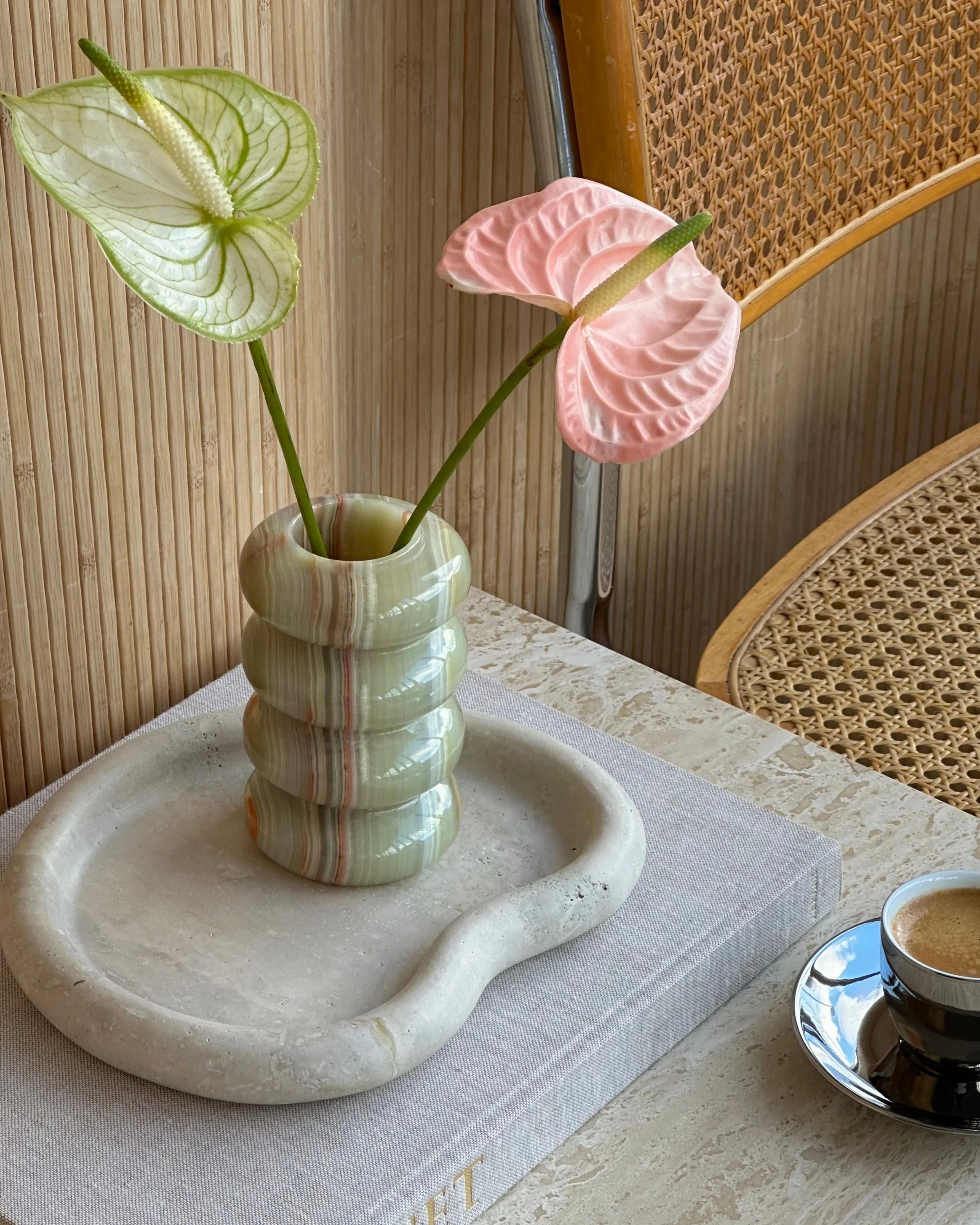 Mini Bubble Vase Light Green Onyx