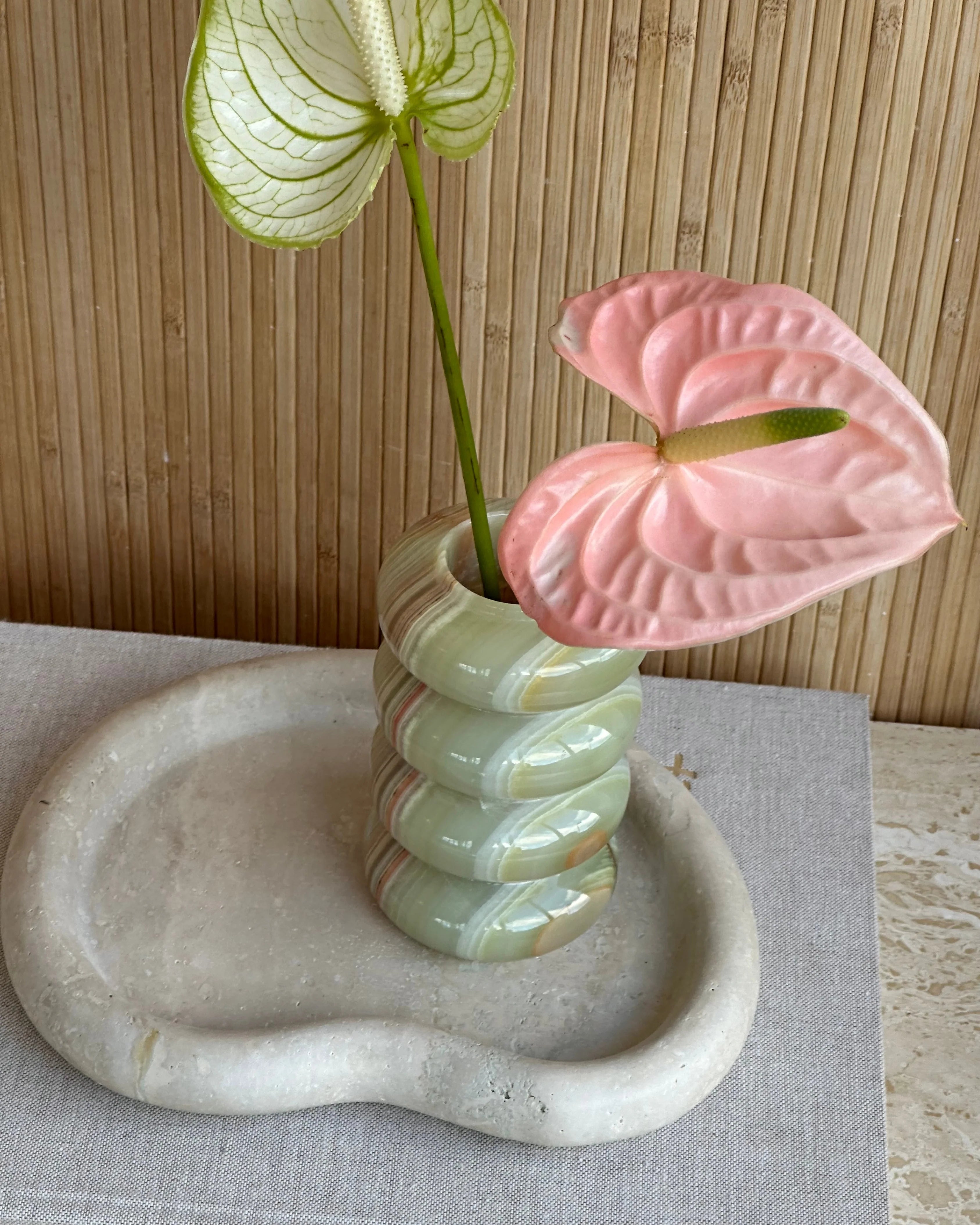 Mini Bubble Vase Light Green Onyx