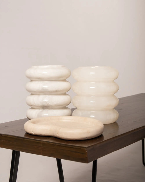 Bubble Vase in Carrara White