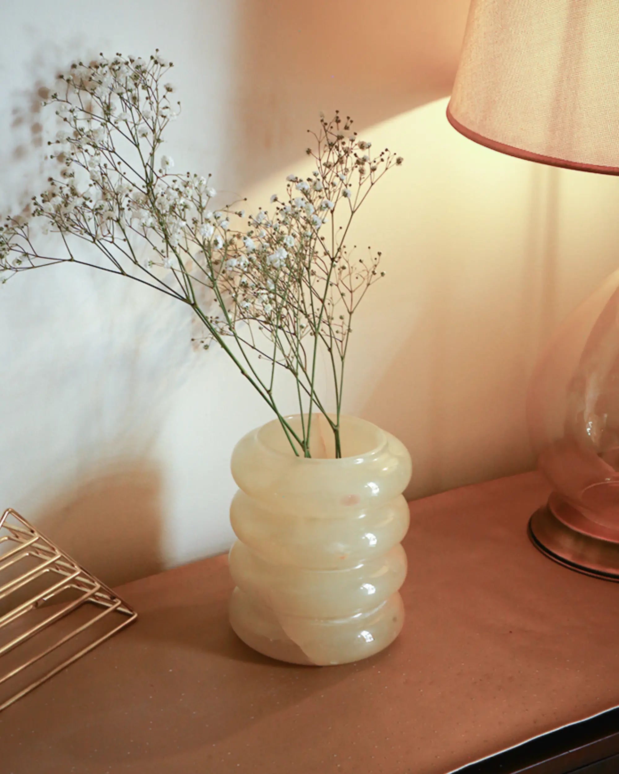 Bubble Vase in Carrara White