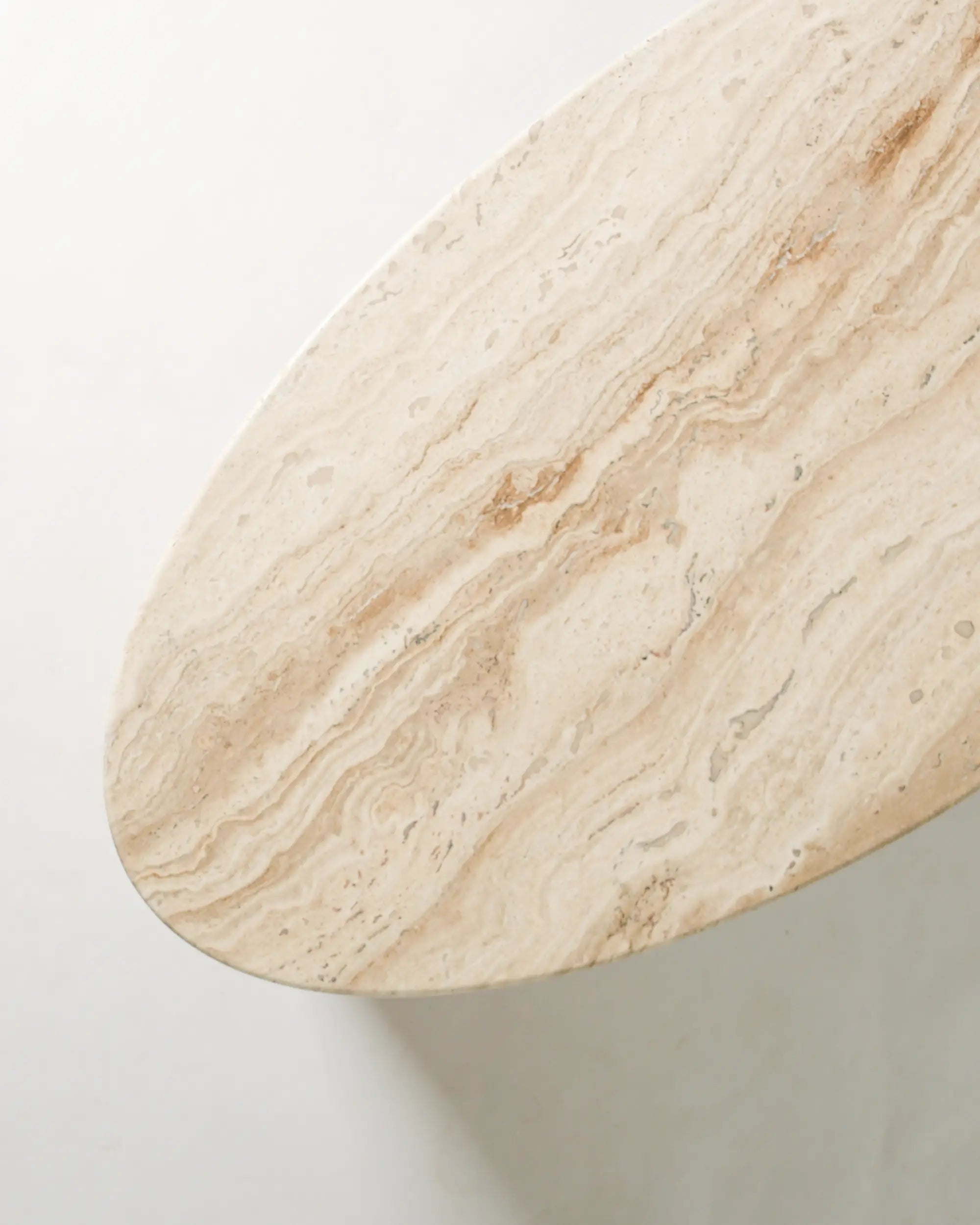 Ellipse Coffee table In Cream Travertine