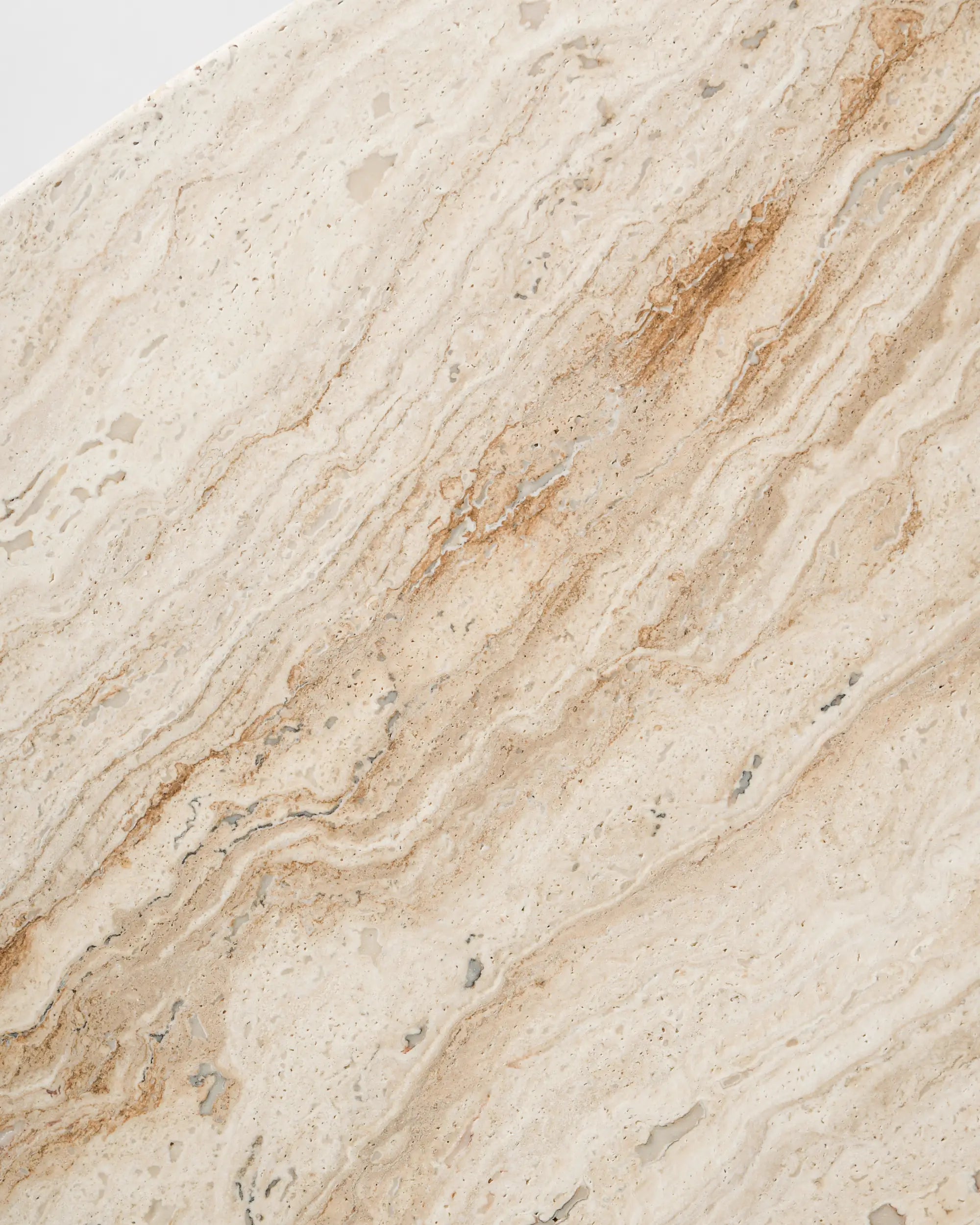Ellipse Coffee table In Cream Travertine