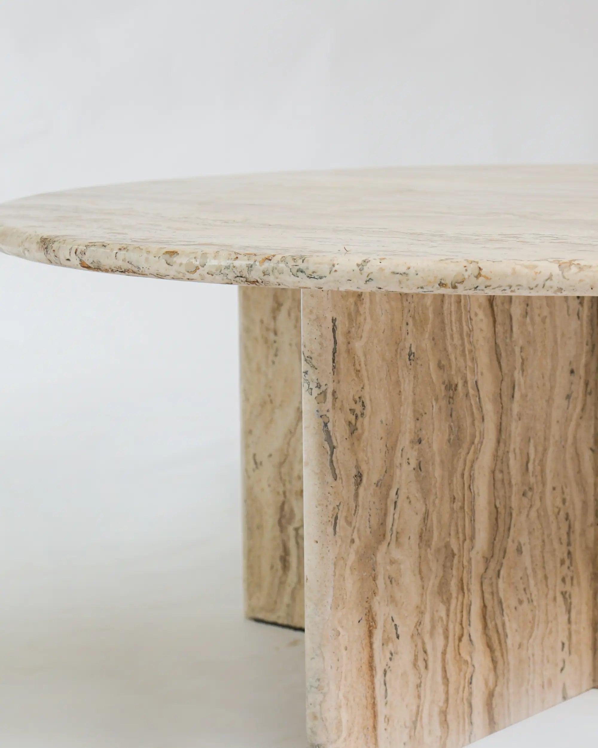 Crux Coffee Table In Cream Travertine