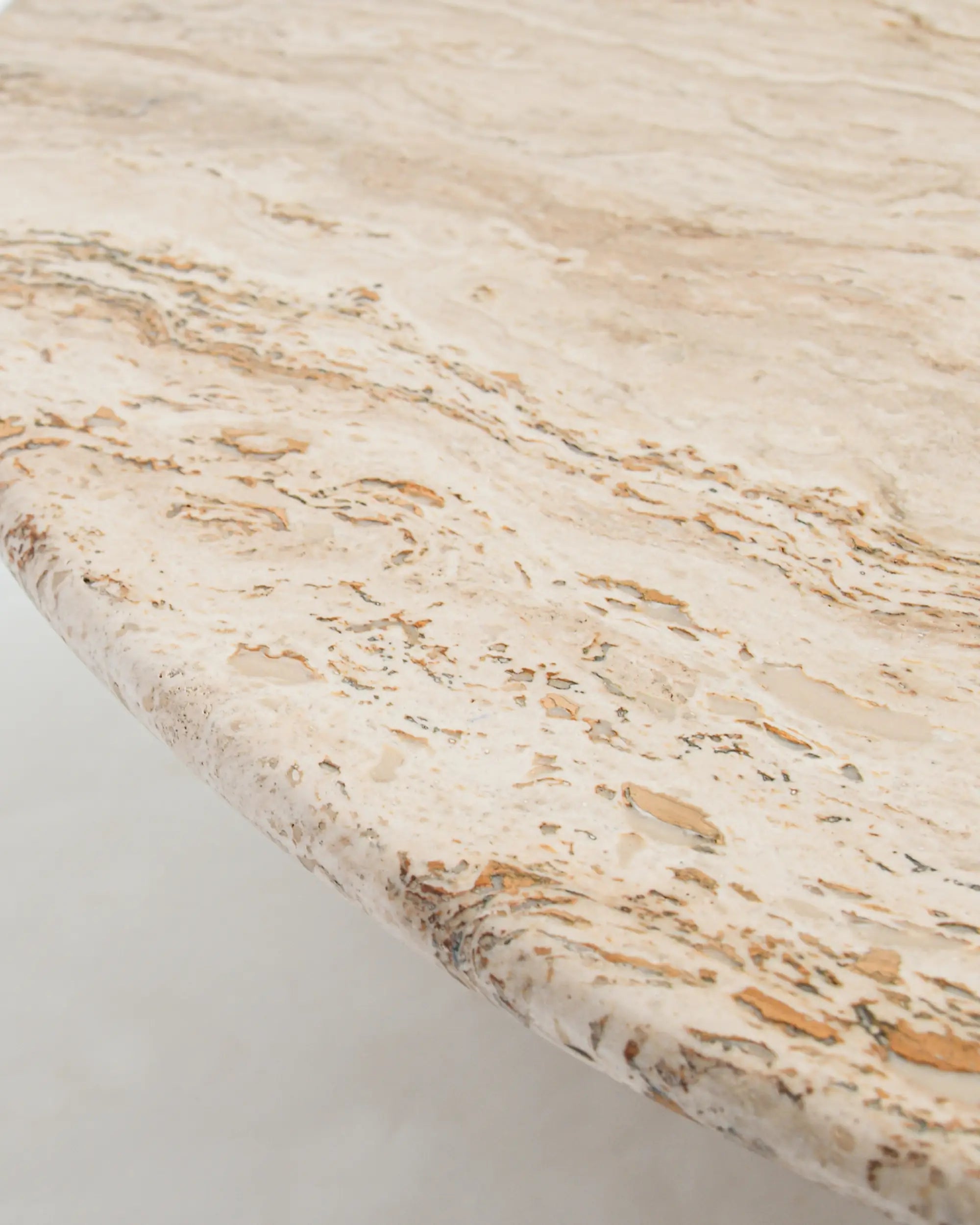 Crux Coffee Table In Cream Travertine