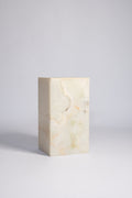 Plinth Side Table In Light Green Onyx