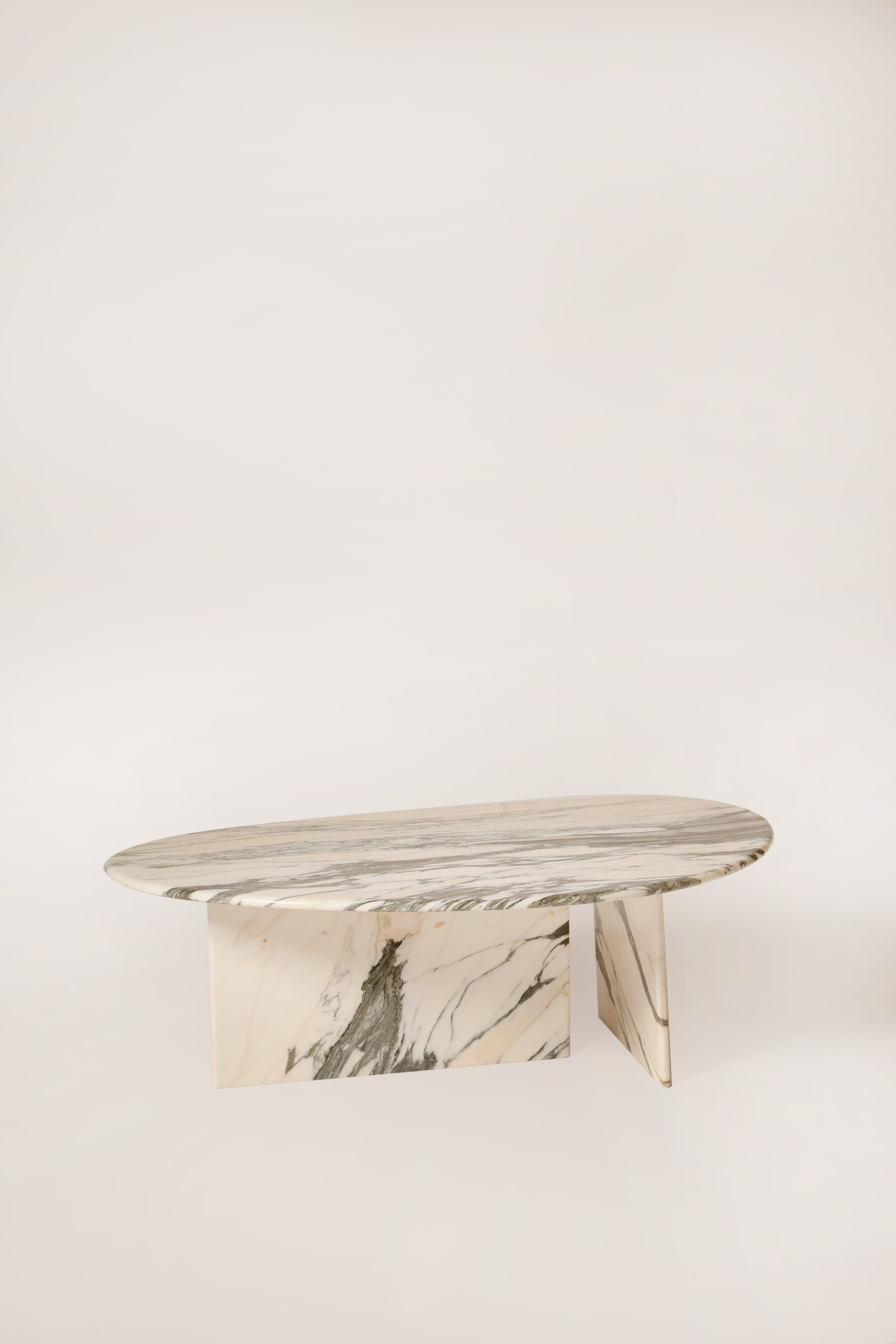 Organic Coffee Table In Calacatta