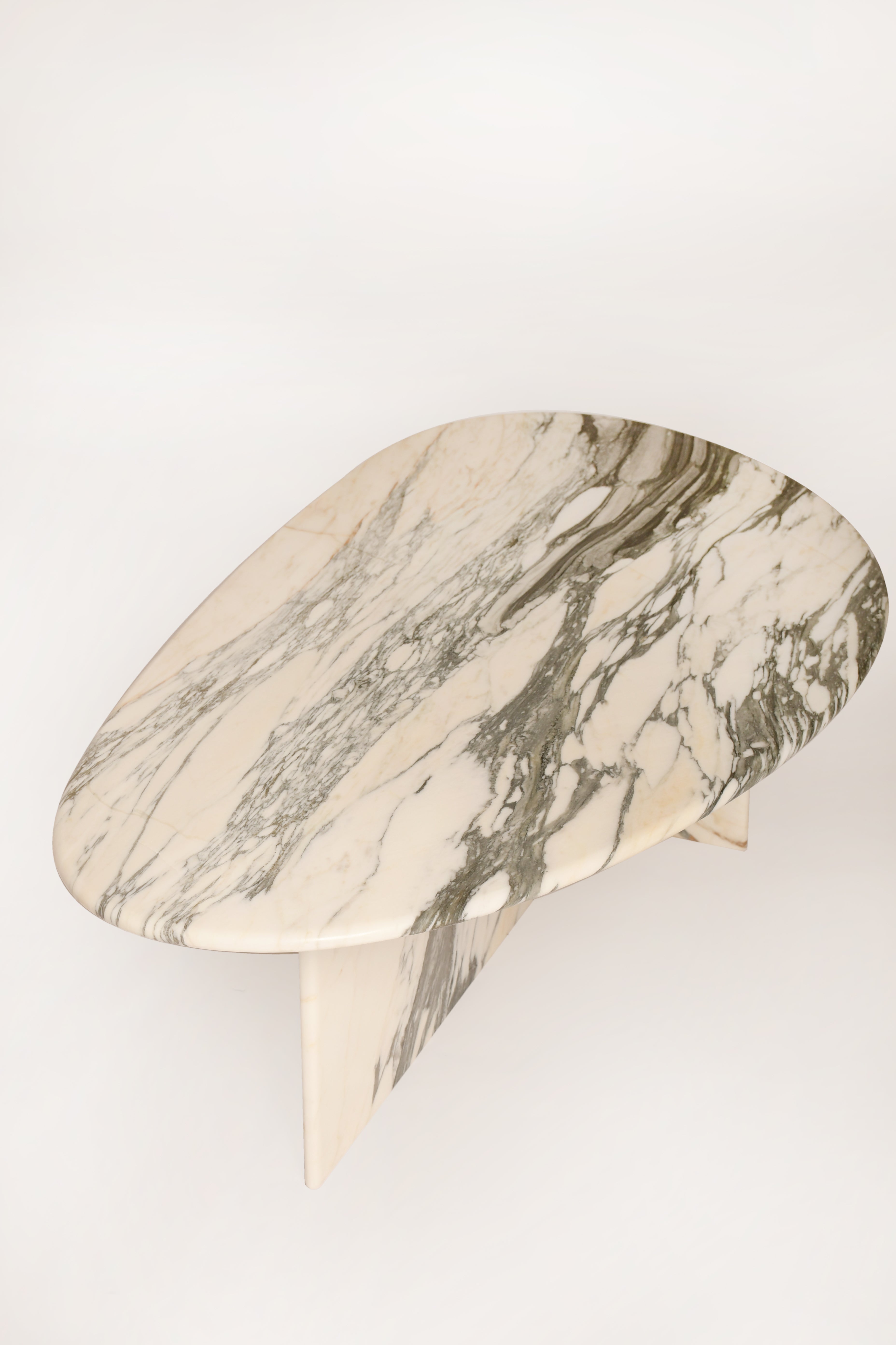 Organic Coffee Table In Calacatta