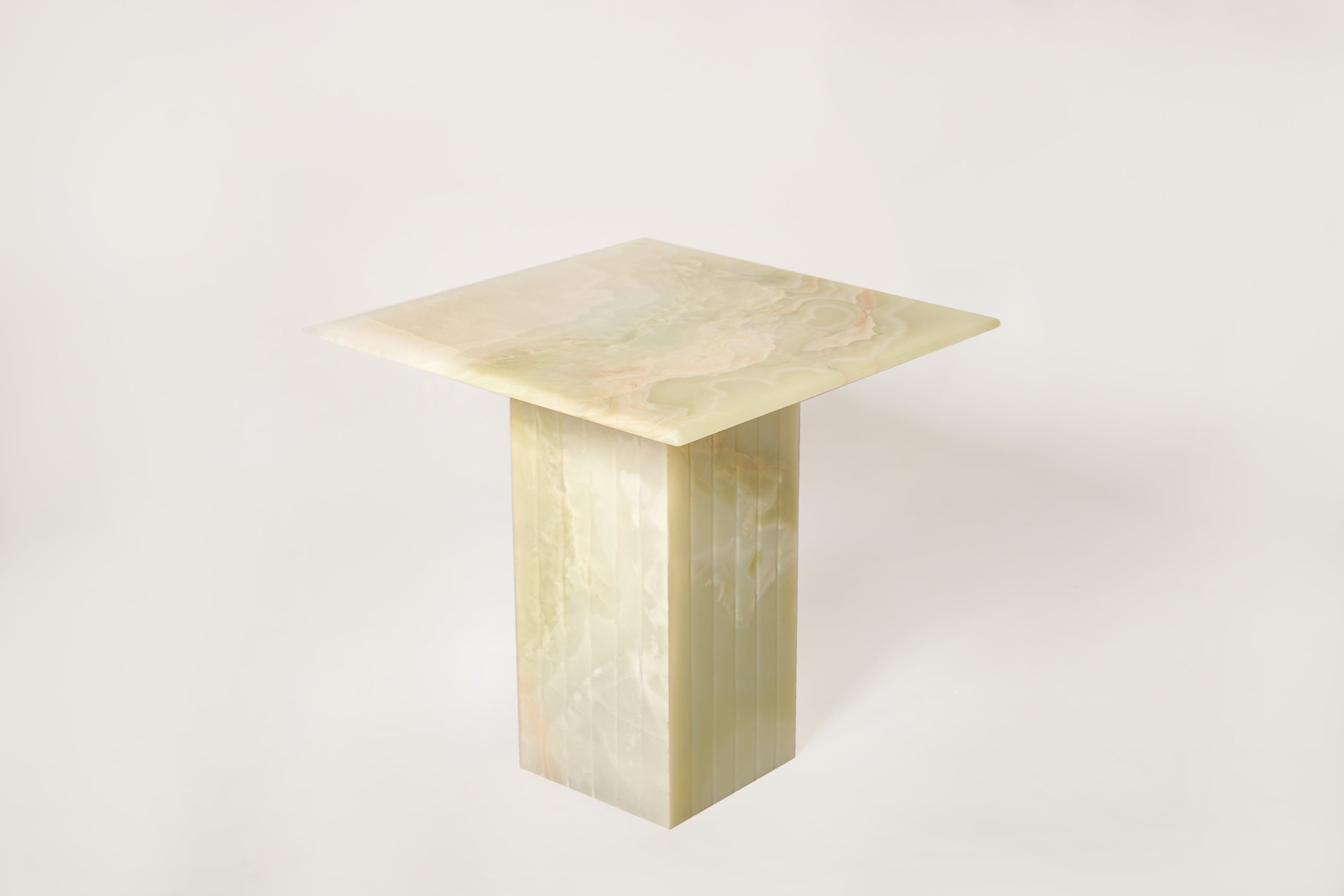 Reed Side Table In Green Onyx