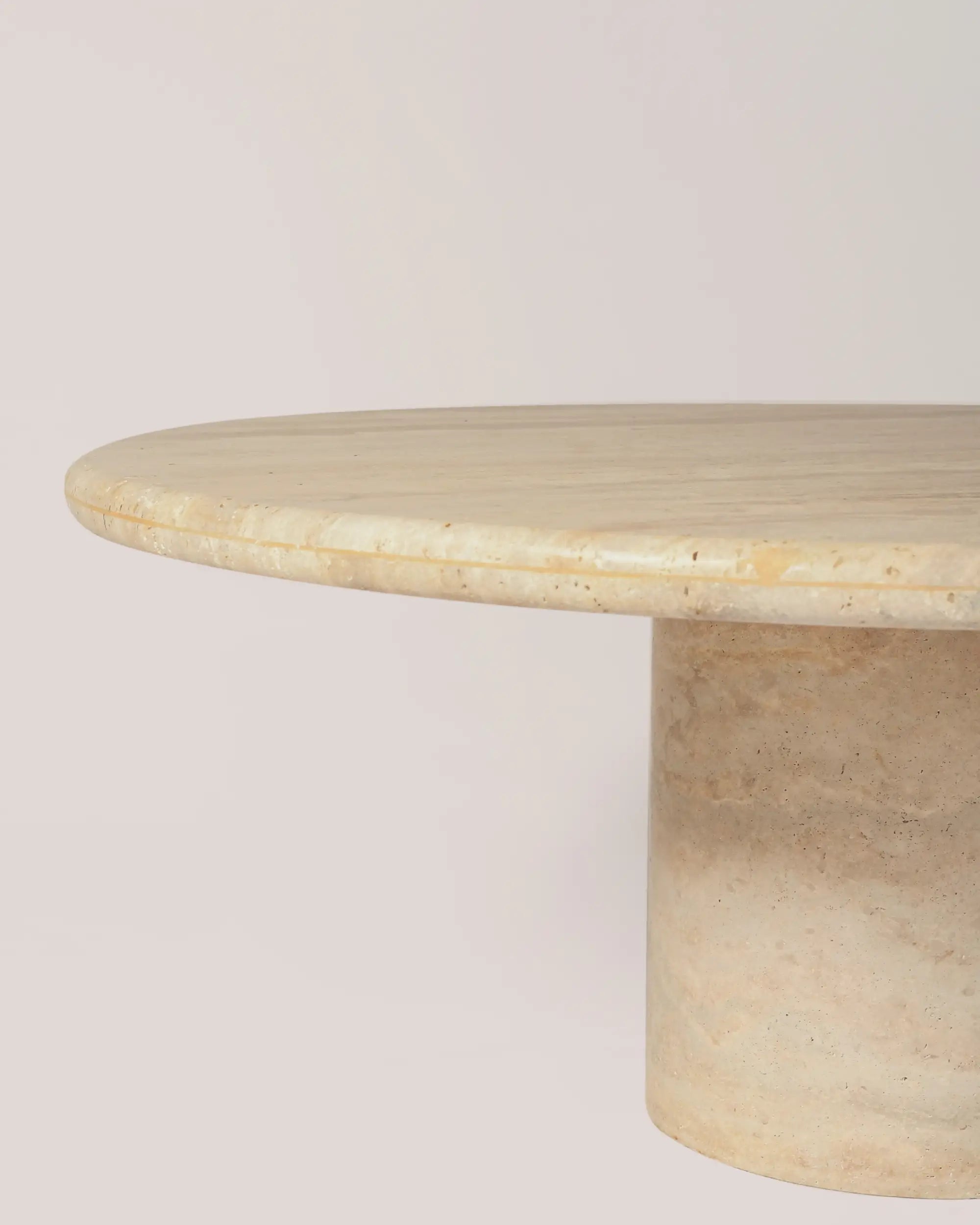Monolith Coffee Table In Beige Travertine
