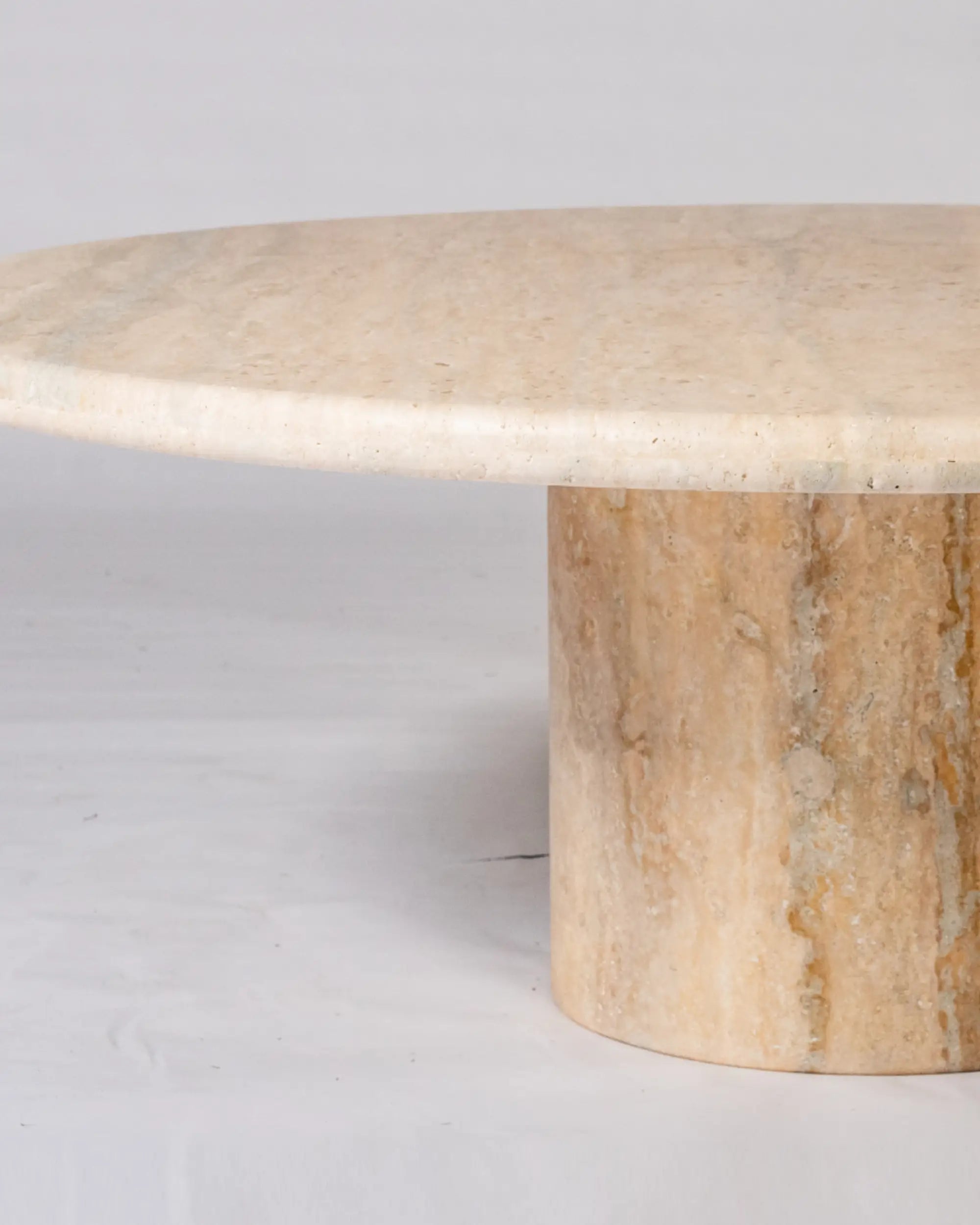 Monolith Coffee Table In Beige Travertine