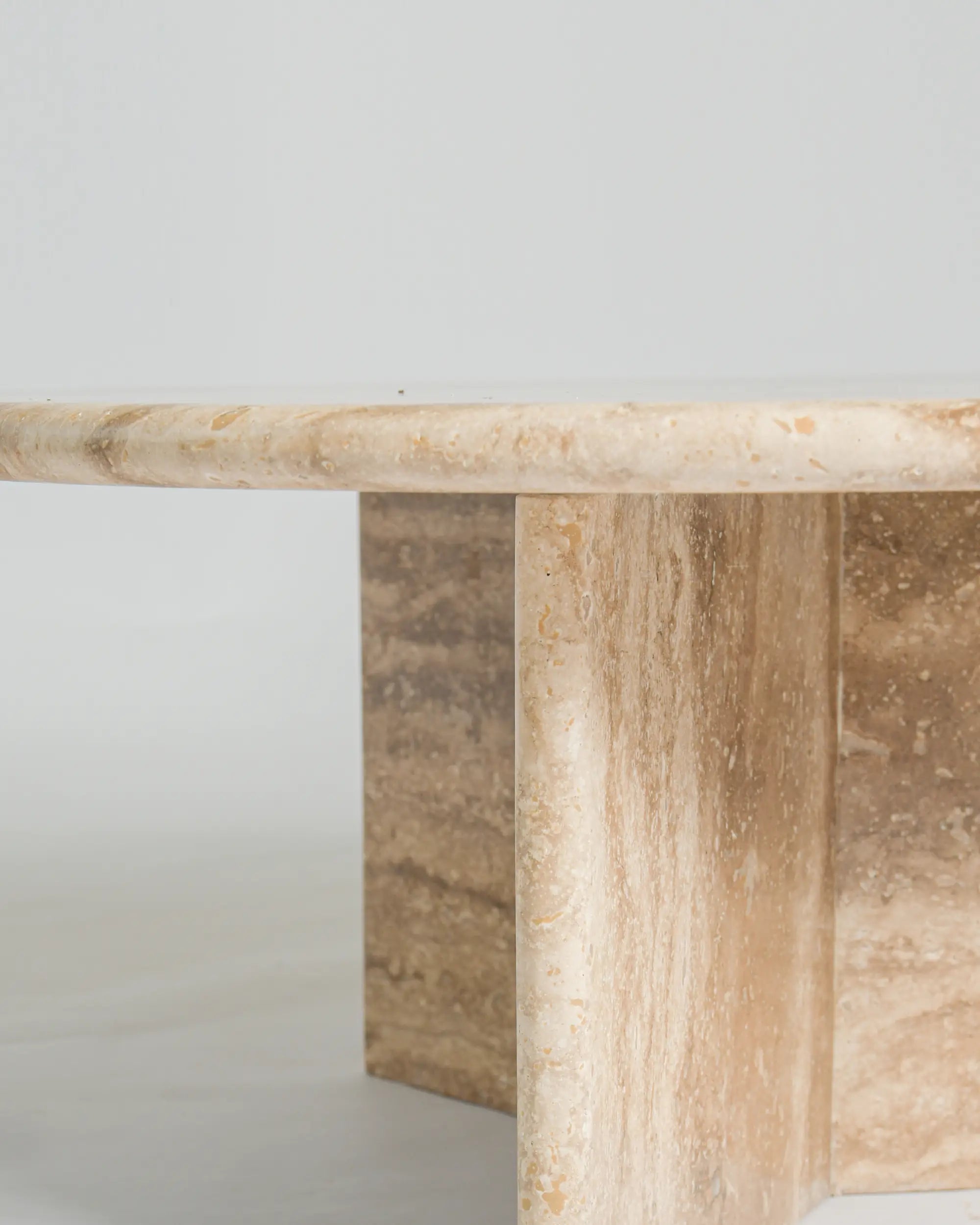 Trio Coffee Table In Beige Travertine