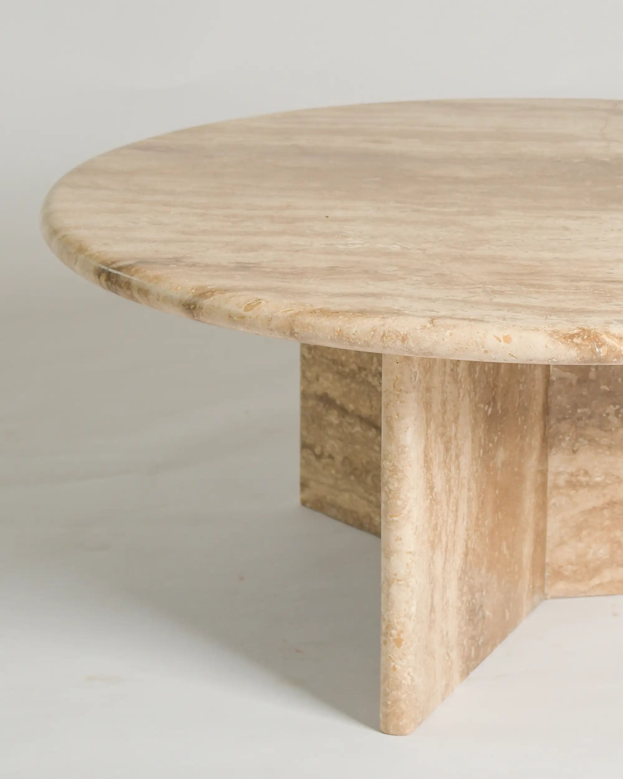 Trio Coffee Table In Beige Travertine