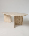 Vertex Coffee Table In Cream Travertine
