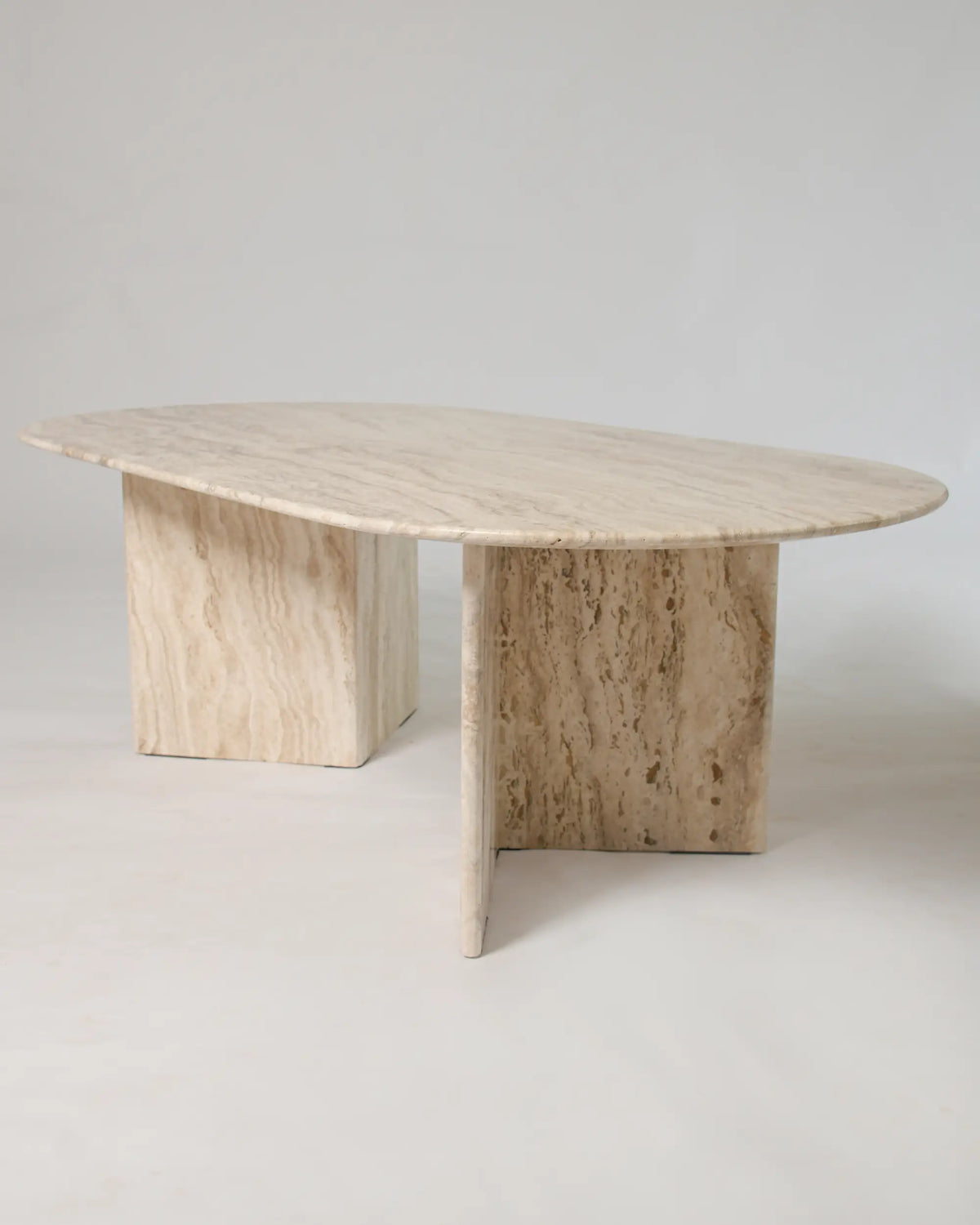 Vertex Coffee Table In Cream Travertine
