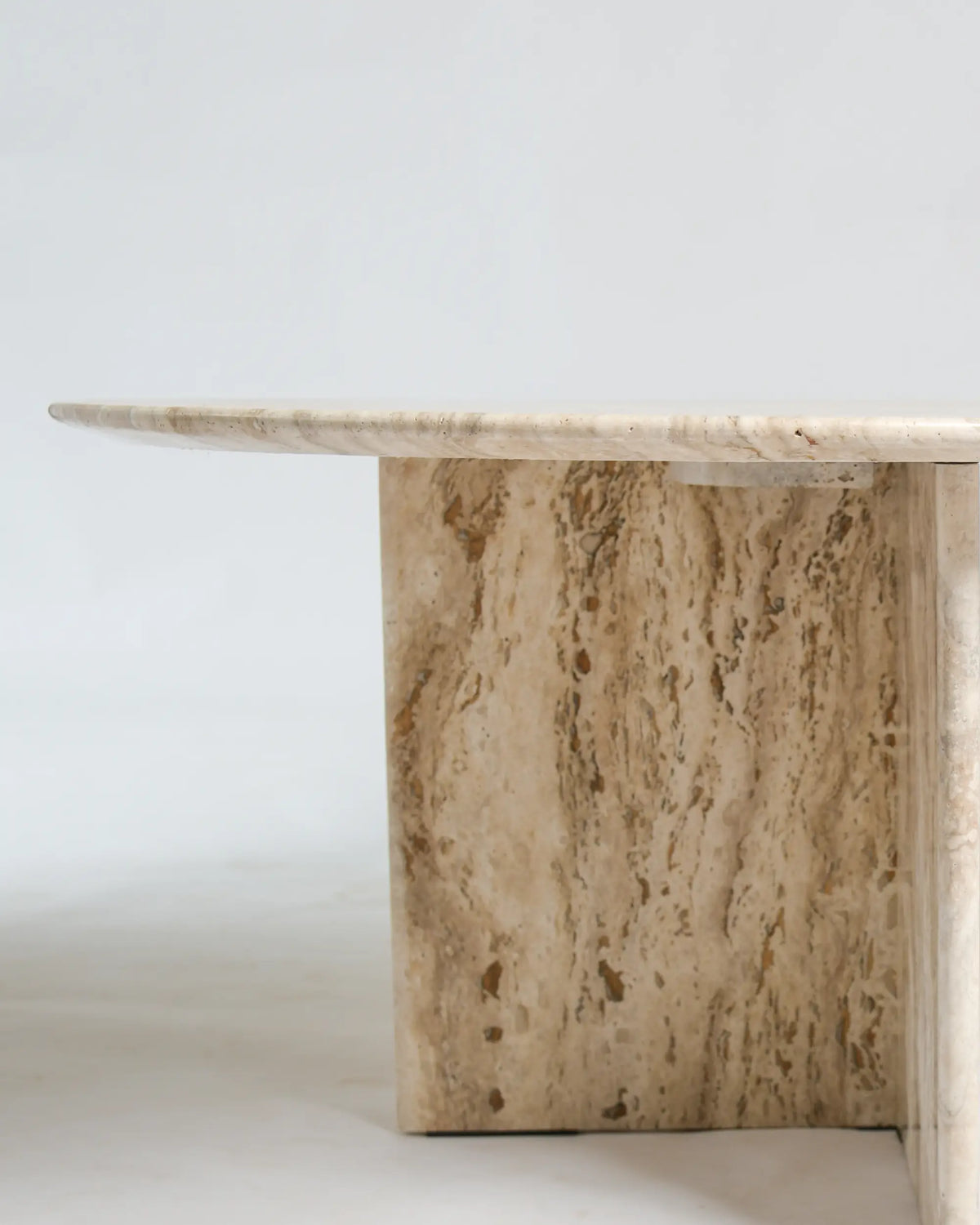Vertex Coffee Table In Cream Travertine