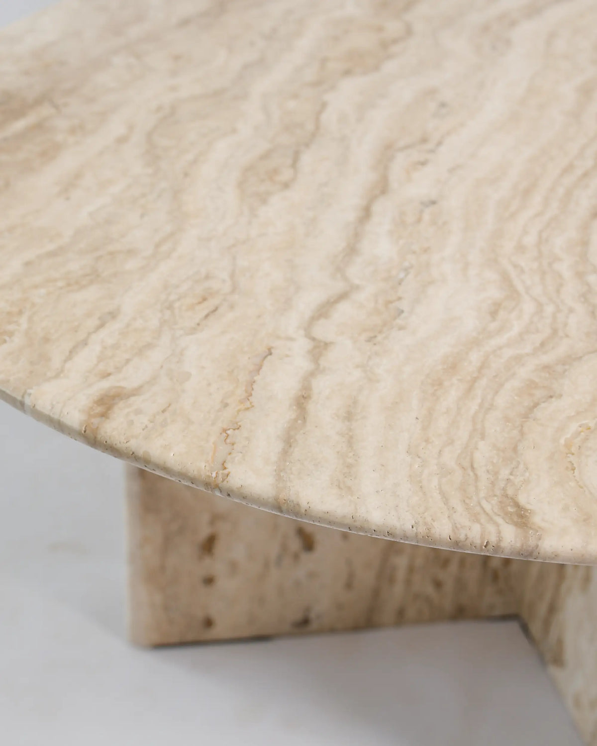 Vertex Coffee Table In Cream Travertine