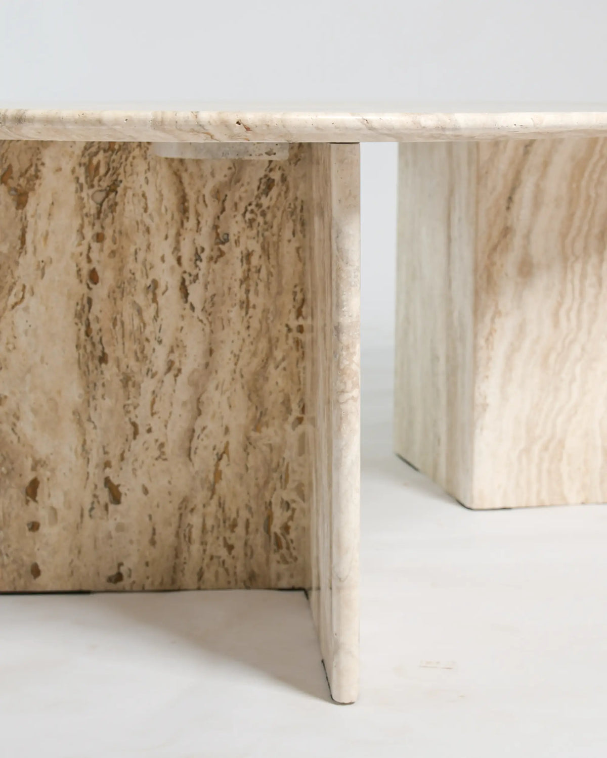 Vertex Coffee Table In Cream Travertine